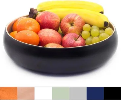 Image de Bol Famanu en bambou, 30 cm - Élégant plat de service noir