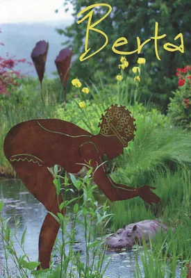 Produktbild von Gartenfigur Schwimmerin Berta 72x66cm auf Platte Edelrost Gartendeko Wetterfest Rost Metall Rostfigur Teich Deko Maritim Metallfigur