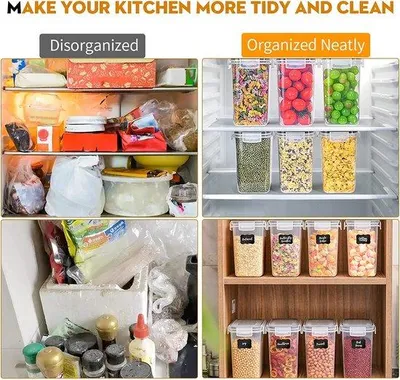 Image de Boîtes alimentaires hermétiques pour la cuisine - Boîtes de conservation réfrigérées hermétiques - Boîtes de conservation pour aliments - Boîtes de conservation hermétiques
