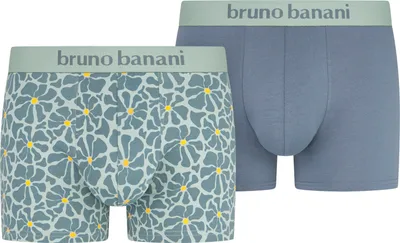 Produktbild von Bruno Banani Herren 2er Pack Short Flowery Blumen Print Grau