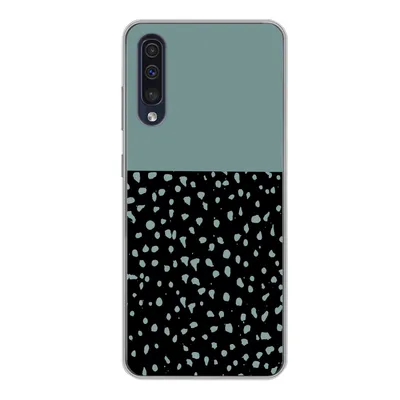 Produktbild von MuchoWow® Handyhülle Schutzhülle Hülle für Samsung Galaxy A50 Polka dots - Grün - Schwarz Silikon Softcase Handy Hülle - Mobiltelefonhülle