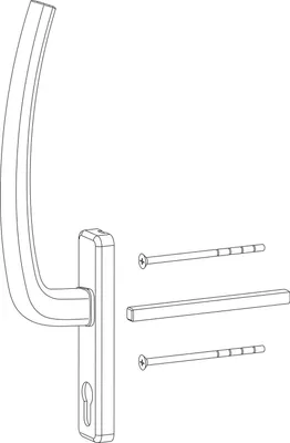Produktbild von HAUTAU ATRIUM HS Griff PZ innen mit VK, TS 68-80 mm, Alu weiß RAL 9016