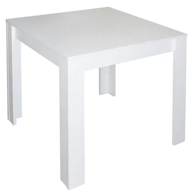 Produktbild von Küchentisch Esstisch 80x80cm modern Weiß matt