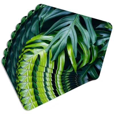 Produktbild von MG Design Set aus 8 Kork-Platzsets - Leaves 6 - 30 x 40 cm - hitzebeständig & abwischbar, mit Korkrückseite