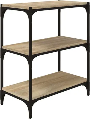 Produktbild von vidaXL Bücherregal Sonoma-Eiche 60x33x70,5 cm Holzwerkstoff und Stahl