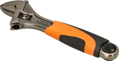 Produktbild von KOTARBAU® Verstellbarer Schraubenschlüssel 150 mm aus Chrom-Vanadium-Stahl Rollgabelschlüssel Einmaulschlüssel mit Gummigriff