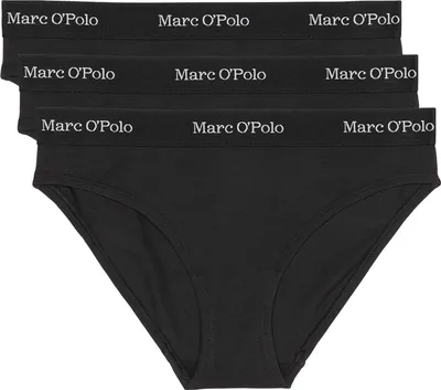 Produktbild von Marc O'Polo Damen Slip 3-Pack Essentials - Schwarz - Größe L