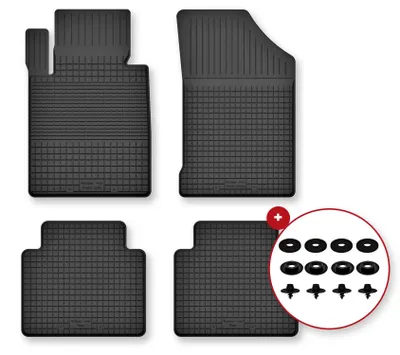 Image de Tapis de sol en caoutchouc pour Honda HR-V III 2018- (crossover) – 4 pièces, noirs, semi-universel, adapté