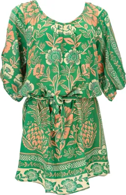 Produktbild von Luftige Maxitunika, Boho Sommertunika, Minikleid - Grün, Damen, Viskose, Blusen & Tunikas