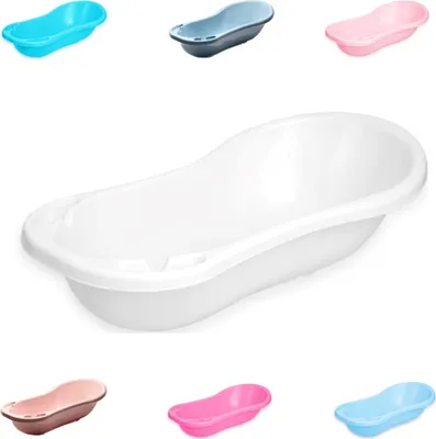 Obrázok produktu pre Detská vanička Lorelli 100 cm s úložnými priehradkami, anatomický tvar, plast, biela farba