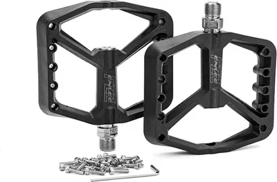Zdjęcie produktu dla Pedały Enlee NY02 z plastikową platformą 110 x 100 mm, czarne
