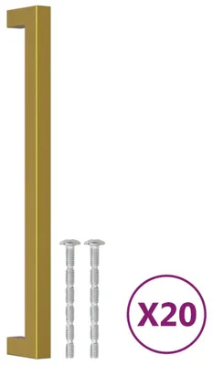 Produktbild von vidaXL Möbelgriffe 20 Stk. Golden 224 mm Edelstahl
