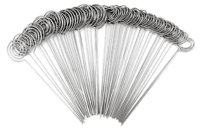 Immagine prodotto di Graffette metalliche, 60 pezzi, a forma di cerchio e cuore, 12 cm, per foto e appunti