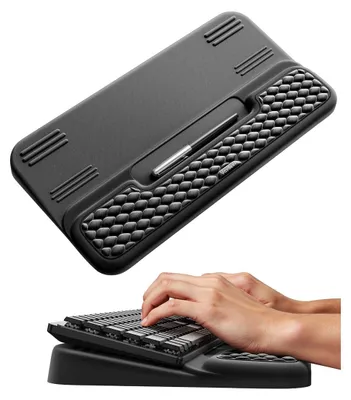 Produktbild von Handgelenkauflage Tastatur Mauspad Gelkissen - Memory-Schaum - 15 x 8,9 cm - Ergonomisch - Für Büro und Gaming