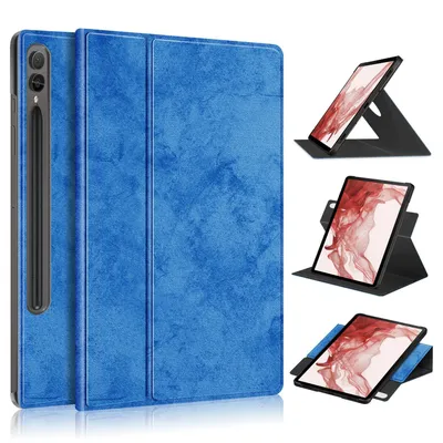 Produktbild von Für Samsung Galaxy Tab S10 FE / S9 u. FE 360 Grad Kunstleder Hülle Tablet Tasche
