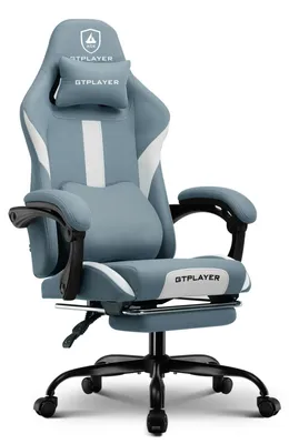 Obrázok produktu pre Herná stolička, ergonomický dizajn, nastaviteľné funkcie, modrá