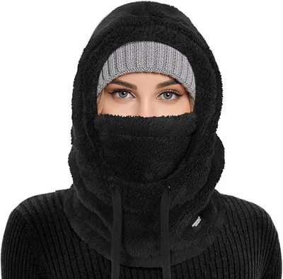 Obrázok produktu pre Fleece zimná balaclava, multifunkčná čiapka, vetruodolná, teplá, ideálna na lyžovanie a cyklistiku