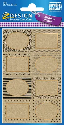 Obrázok produktu pre AVERY Zweckform 57125 AVERY Zweckform ZDesign CREATIVE darčekové nálepky so vzorom