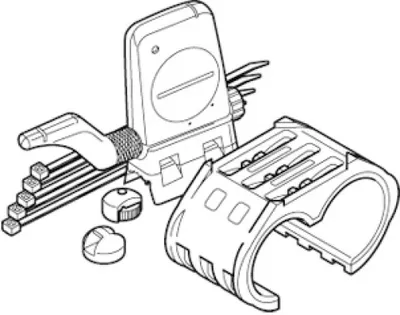 Image de Kit capteur/support CATEYE Q3/Q3a/Q3, taille unique - Kit pour deuxième vélo