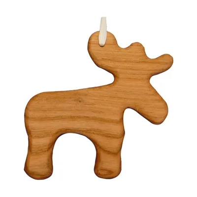 Produktbild von Christbaumschmuck aus Holz Elch, Geschenkanhänger