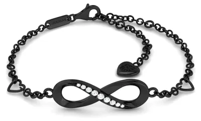 Produktbild von SERASAR Unendlichkeitszeichen Armband Damen Schmuck Chirurgenstahl Schwarz