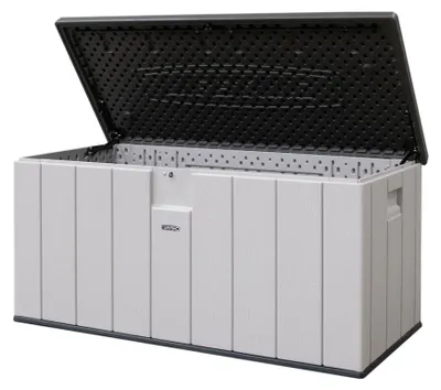 Zdjęcie produktu dla Lifetime plastikowa skrzynia ogrodowa 570 litrów skrzynia na poduszki i skrzynia ogrodowa jasnoszara 72x151x70 cm