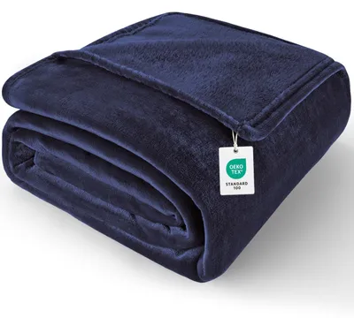Obrázok produktu pre Omgoods – Antistatická deka – Extra mäkká fleecová prikrývka, 200 x 230 cm – Modrá