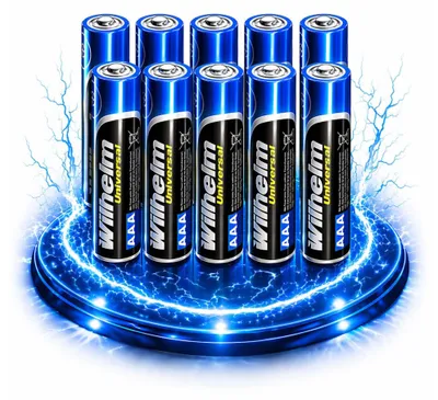 Produktbild von 10 AAA Mikro Wilhelm Universal Alkaline Batterien im Shrink LR03