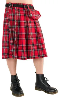 Produktbild von Black Pistol Schottenrock - Short Kilt Tartan Rot XXL