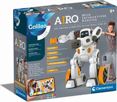 Produktbild von Clementoni Galileo Robotics AIRO - Mein AI-Roboter, Programmierbarer Roboter, 9 Jahr(e), Bluetooth, Mehrfarbig
