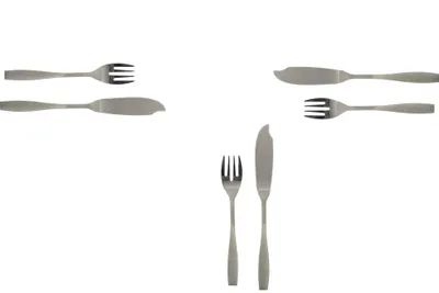 Produktbild von Tafelbesteck 6tlg. Edelstahl Fischbesteck Messer und Gabel 3 Gedecke
