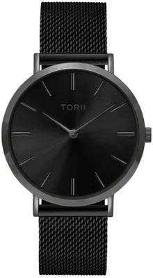 Produktbild von Damen- und Herrenuhr TORII A38BM.BA in klassischem schwarzen Fashion-Stil.