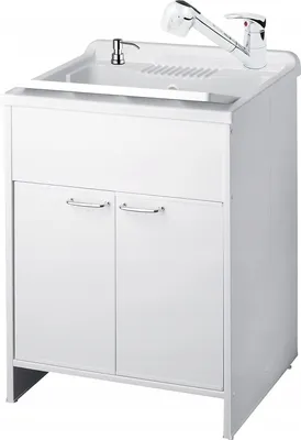Produktbild von Waschbecken, Spülbecken, Schrank, Armatur, Seifenspender 60x60