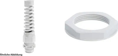 Produktbild von WISKA Verschraubung mit Biegeschutz und Gegenmutter M32x1,5 Polyamid (PA) Gewindelänge 12,0mm - 1 Stück