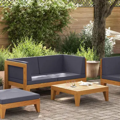 Produktbild von vidaXL 2-tlg. Garten-Lounge-Set mit Auflagen Massivholz Akazie