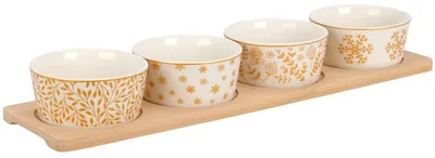 Image de Assiettes de présentation en porcelaine - Coffret de 5 pièces - Plateau de service