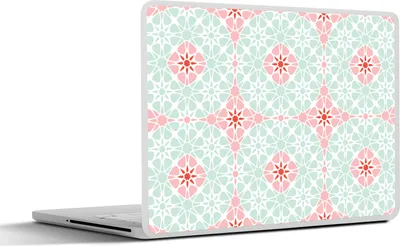 Produktbild von MuchoWow® Laptop Aufkleber Sticker Cover Blumen - Sterne - Winter - Design 40x30 cm - Laptop Dekoration - Selbstklebend