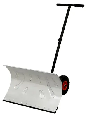 Produktbild von Höhenverstellbare Schneeschaufel mit Rädern für rückenschonendes Schneeräumen