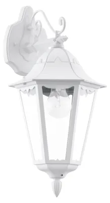 Imagen del producto de EGLO NAVEDO, Lámpara de pared para exteriores, Blanco, Aluminio, Vidrio, IP44, Ideal para entrada, jardín, terraza, pantalla transparente