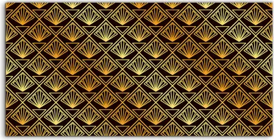 Produktbild von Coloray Acrylbild 100x50  Wandbild Acrylbilder Deko Kunst Schablone golden schwarz