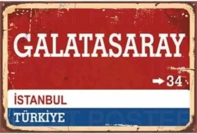 Produktbild von Galatasaray Retro Holzschild 30x20cm – Vintage Wandschild mit Istanbul & Türkei Design – Perfekte Dekoration & Geschenk für Fußballfans GS 1905