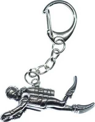 Produktbild von Taucher Schlüsselanhänger Miniblings Tauchen Tauchanzug Taucheranzug silber 50mm
