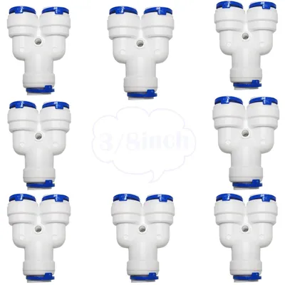 RO-Wasserfilter-Kupplung, Y-Typ 3/8 Zoll, 8 Stück