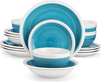 Produktbild von Steinzeug Kombiservice vancasso ORI 16-teilig Tafelservice blau