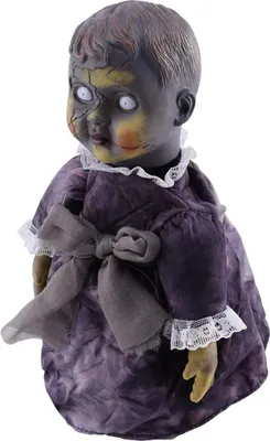 Produktbild von 1 Halloween-Puppe, gruselig, beängstigend, induktionsgesteuert, sprachgesteuert, laufend, Horror, erschreckend, besessen, mit Soundeffekten, Halloween-Requisite für die Geisterbahnparty