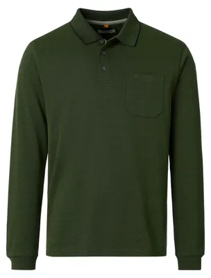 Produktbild von Redmond - Herren Polo-Shirt Langarm (262880700), Größe:M, Farbe:Grün (631)