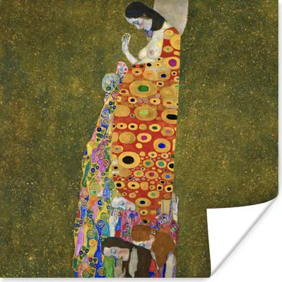 Produktbild von MuchoWow® Poster Hoffnung II - Gustav Klimt 50x50 cm - Wohnzimmerdekoration