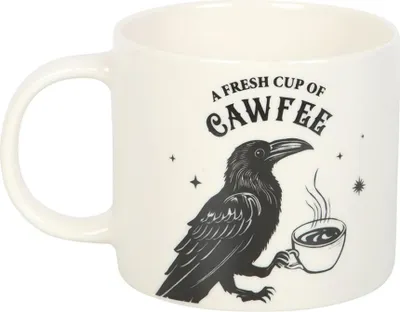 Produktbild von Cawfee Raven Kaffebecher als Gothic Homeware