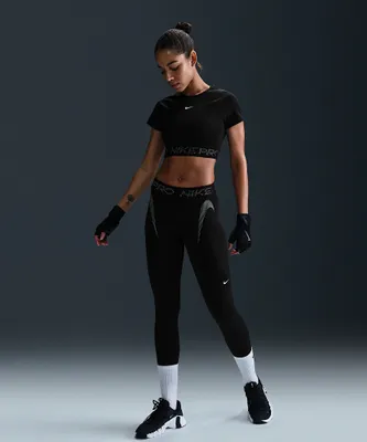Produktbild von NIKE W NP DF MR 7/8 TIGHT TT GRX Schwarz/Cool Grey/Weiß/Weiß M