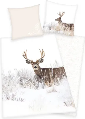 Immagine prodotto di Set di biancheria da letto cervo paesaggio invernale 2 pezzi 155x220 cm oversize